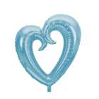 Bal�o para Festas Cora��o Vazado Azul YSBLY24