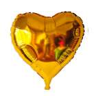 Bal�o para Festas Cora��o Grande Dourado