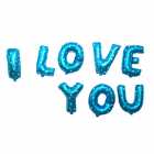 Kit Bal�es Frase I LOVE YOU Azul