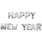 Kit Bal�es Frase HAPPY NEW YEAR Prata