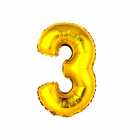 Bal�o N�mero 3 Dourado 16 Polegadas