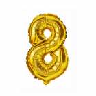 Bal�o N�mero 8 Dourado 16 Polegadas