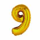 Bal�o N�mero 9 Dourado 16 Polegadas