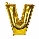 Bal�o Letra V Dourado 32 Polegadas