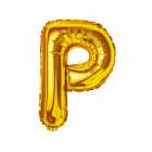 Bal�o Letra P Dourado 16 Polegadas