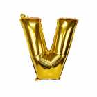 Bal�o Letra V Dourado 16 Polegadas
