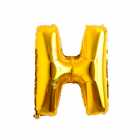 Bal�o Letra H Dourado 16 Polegadas