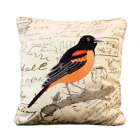 Capa de Almofada P�ssaro Preto Laranja
