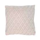 Capa de Almofada Croch� Quadril�tero Beige