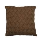 Capa de Almofada Croch� de L� Tran�ado Marrom