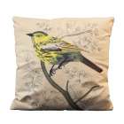 Capa de Almofada P�ssaro Amerelo Fondo Beige