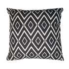 Capa de Almofada Beige Quadril�tero Preto