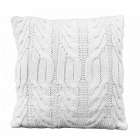 Capa de Almofada Croch� L� com Tran�ado Branco