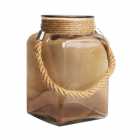 Vaso Decorativo Deirut com Asa de Corda Marrom Claro