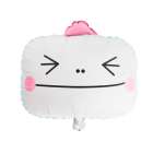 Bal�o para Festas Cuadrado Cartoon Comic Face Branco