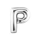 Bal�o Letra P Prata 16 Polegadas