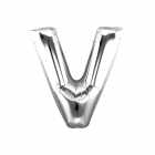 Bal�o Letra V Prata 16 Polegadas