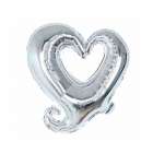 Bal�o para Festas Cora��o com Cauda Prata