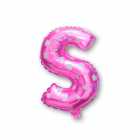 Bal�o Letra S Pink 16 Polegadas