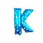 Bal�o Letra K Azul 16 Polegadas