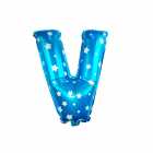 Bal�o Letra V Azul 16 Polegadas