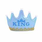 Coroa para Festa King Azul com Luz LED