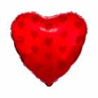 Bal�o para Festas Cora��o com Estampa Cora��o YSBLY503 Vermelho