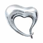 Bal�o para Festas Cora��o YSBLD31 Prata