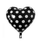 Bal�o para Festas Cora��o com Bolinhas H94 Preto-Branco