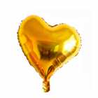 Bal�o para Festas Cora��o Irregular Dourado