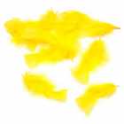Penas Decorativas para Festa 100 Unidades - Amarelo