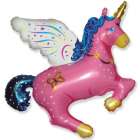 Bal�o para Festas Unicornio Rosa M10
