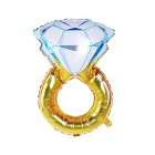 Bal�o para Festa Anel Gigante de Noivado Dourado Y216