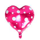 Bal�o para Festas Cora��o Pink com Bolinhas Brancas