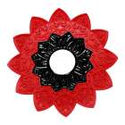 Prato Narguile EBS Flower Vermelho Preto