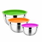 Jogo de Tigelas com Tampa Palazzo PA-13033S Inox 3pcs