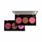 Paleta de Blush Miss R�se  Glow UP 9007-700G 3 Cores