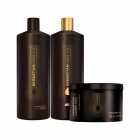 Kit Capilar Sebastian Dark Oil Shampoo 1L + Condicionador 1L + M�scara 500ml