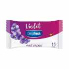 Len�os Umedecidos Removedores de Maquiagem Deep Fresh Flower Violet 15pcs