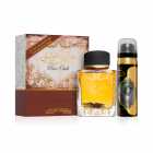 Kit Perfume Lattafa Pure Oudi EDP Unissex 100ml +  Spray Corporal 50ml