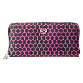 Carteira Michael Kors Kiko 32F3SKIER3R Pomegranate Black