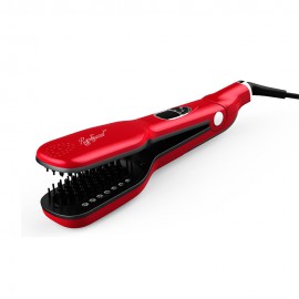 Escova Eltrica Alisadora Steam Comb Raphycool Vermelho