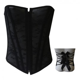 Corset Espartilho Icandy Beauty 602 Preto S com Renda