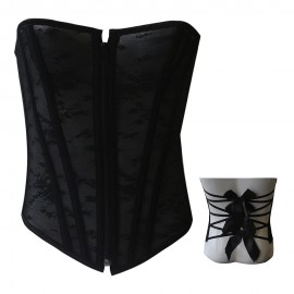 Corset Espartilho Icandy Beauty 602 Preto M com Renda