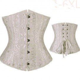 Corset Espartilho Icandy Beauty 6388 Branco S com Calcinha