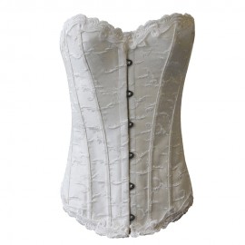 Corset Espartiho Bustiers Icandy Beauty Branco 669 S com Calcinha