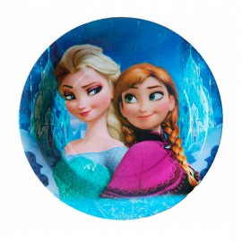 Pratos Descartveis para Festa Frozen 10 Unidades 23 x 23 cm