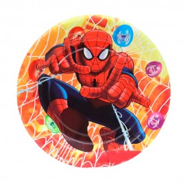 Pratos Descartveis para Festa Homem Aranha 10 Unidades 23 x 23 cm