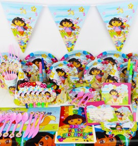 Kit para Aniversrios Dora 14pcs