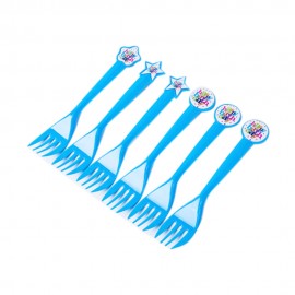 Garfos para Festa Party Favlors Happy Birthday Estrelas 10pcs